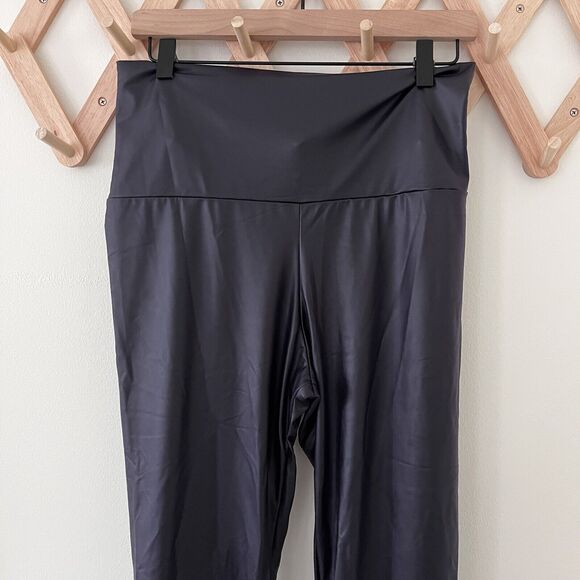 Cherish Faux Leather Black Full Length Leggings - XL - Picture 3 of 7